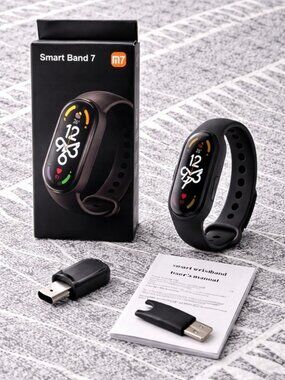 Smart Band 7 M7 Fitness Tracker Watch Black Activity Bracelet New Box